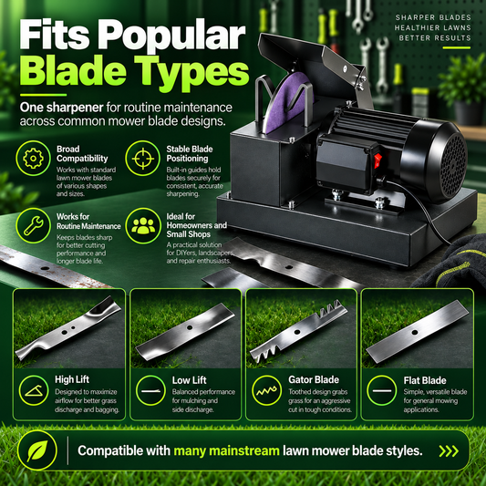 Lawn Mower Blade Sharpener | Professional Bench Mount Blade Grinding Machine