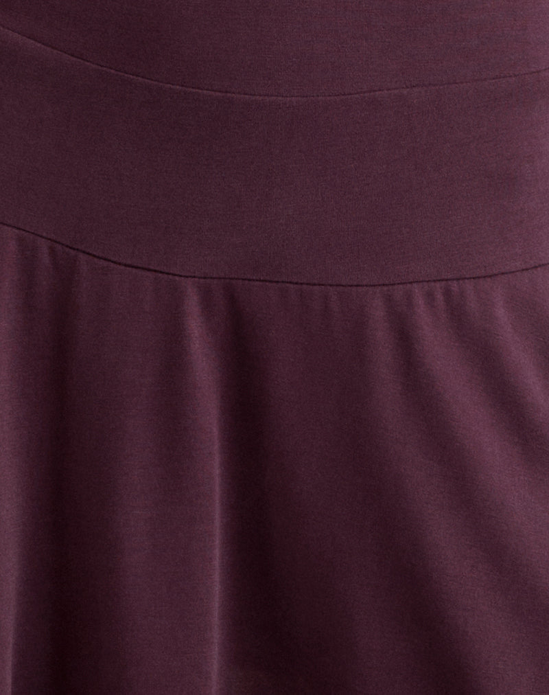 Somiah Bardot Mini Dress in Cupro Deep Purple