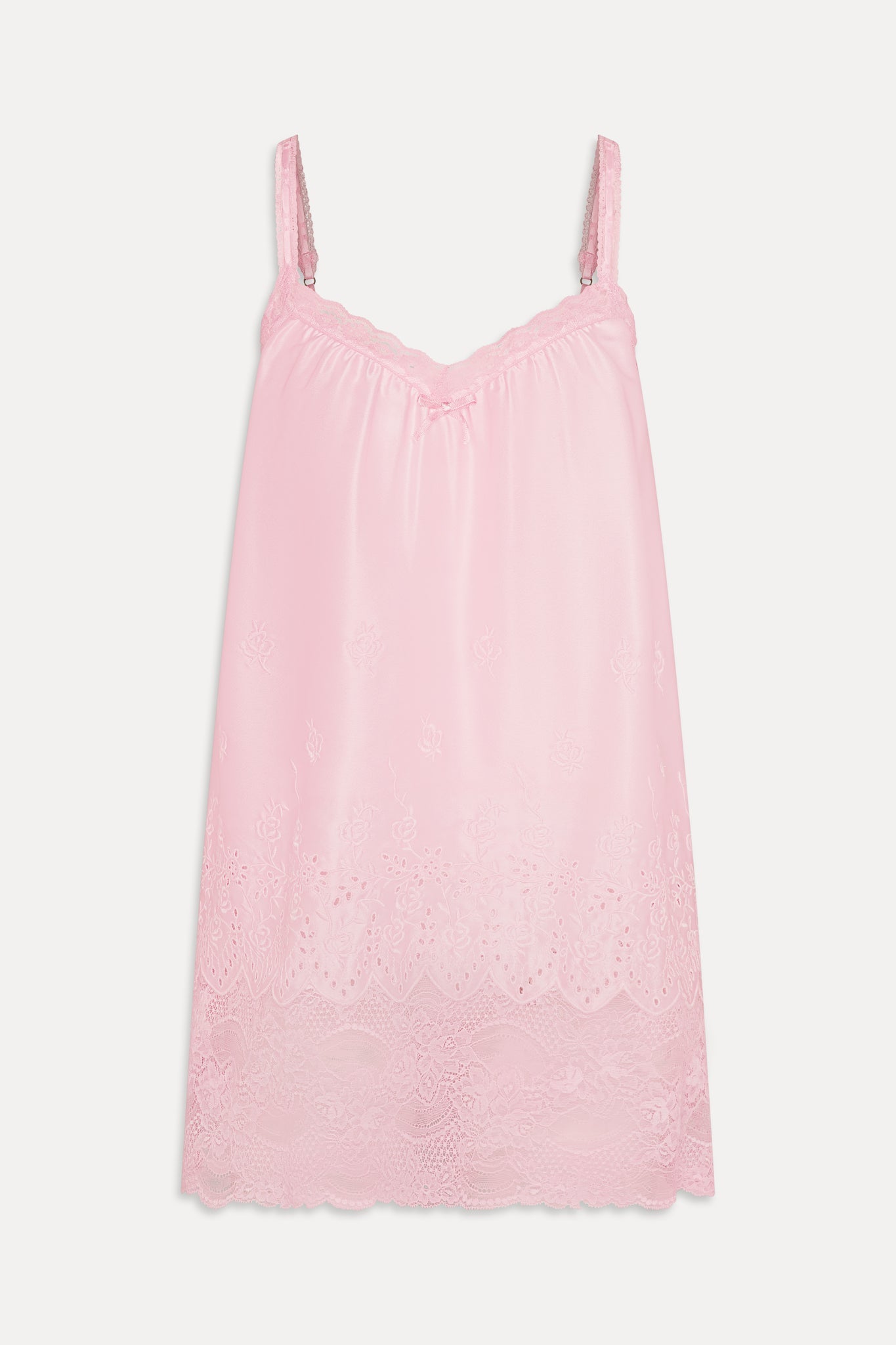 First Crush Satin Babydoll Dress - Pillow Talk Pink