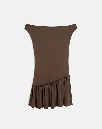 Ciro Mini Dress in Chocolate