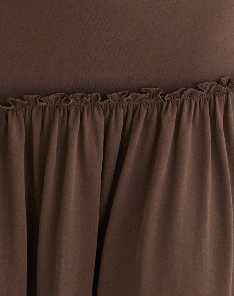 Ciro Mini Dress in Chocolate