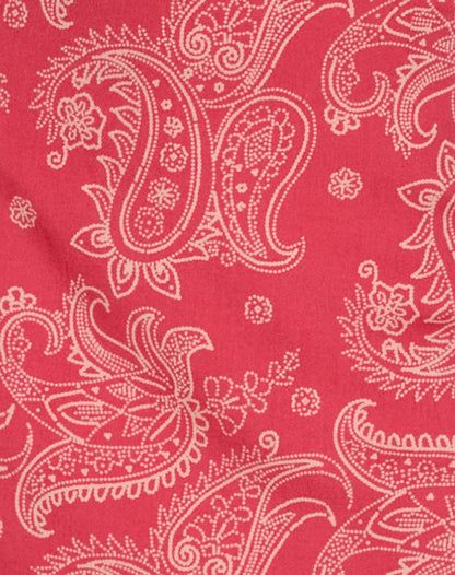 Kenja Bardot Mini Dress in Retro Paisley Pink