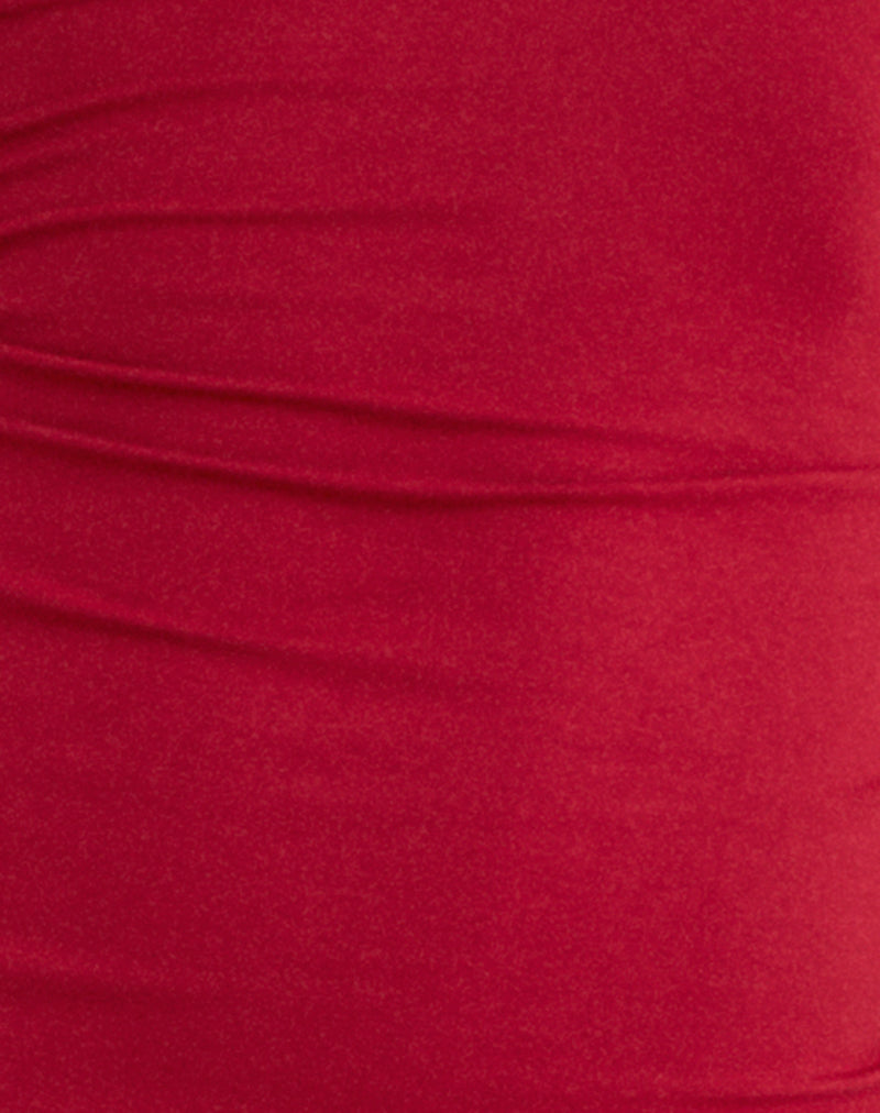 Laluma Midi Dress in Adrenaline Red