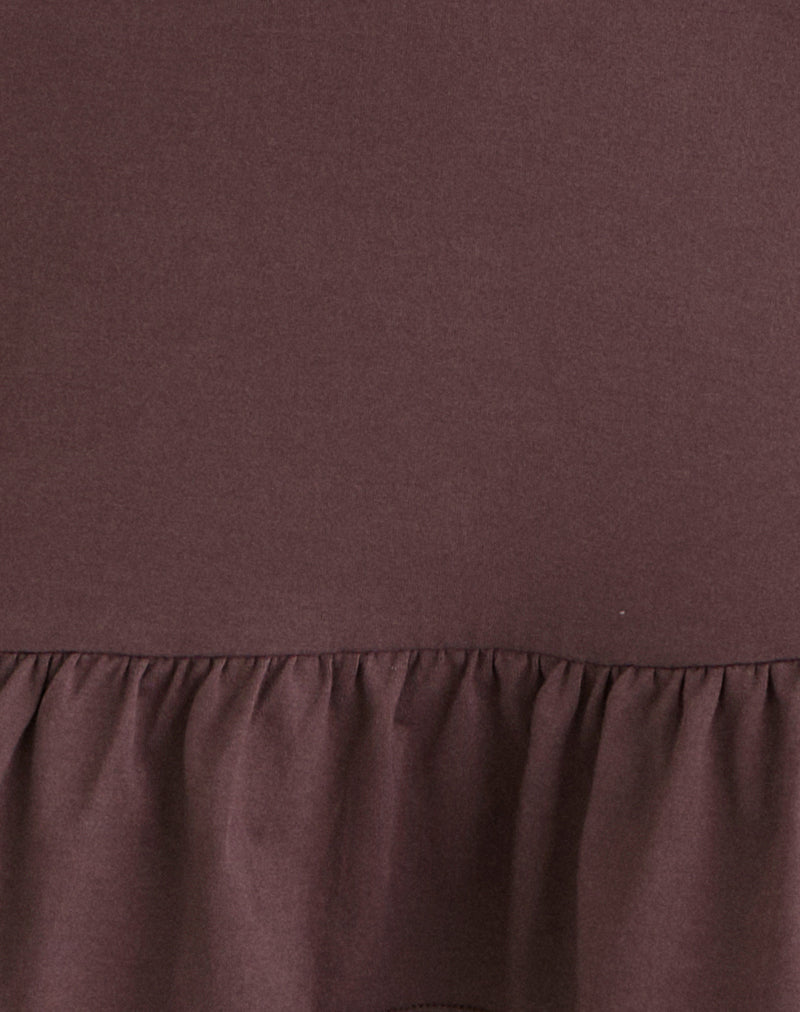 Maufa Mini Dress in Jersey Deep Taupe