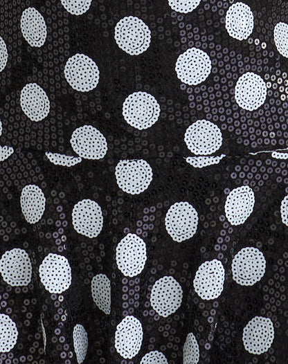 Pipo Mini Dress in Polka Sequin Monochrome