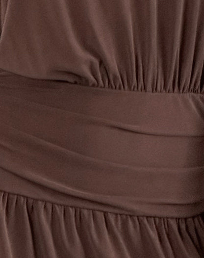 Sanuli Mini Dress In Bitter Chocolate