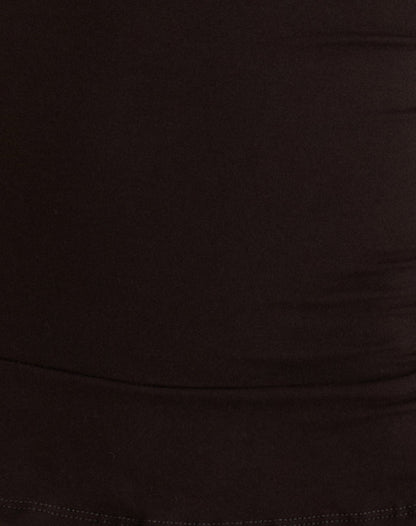 Suzetta Halter Mini Dress in Chocolate Brown