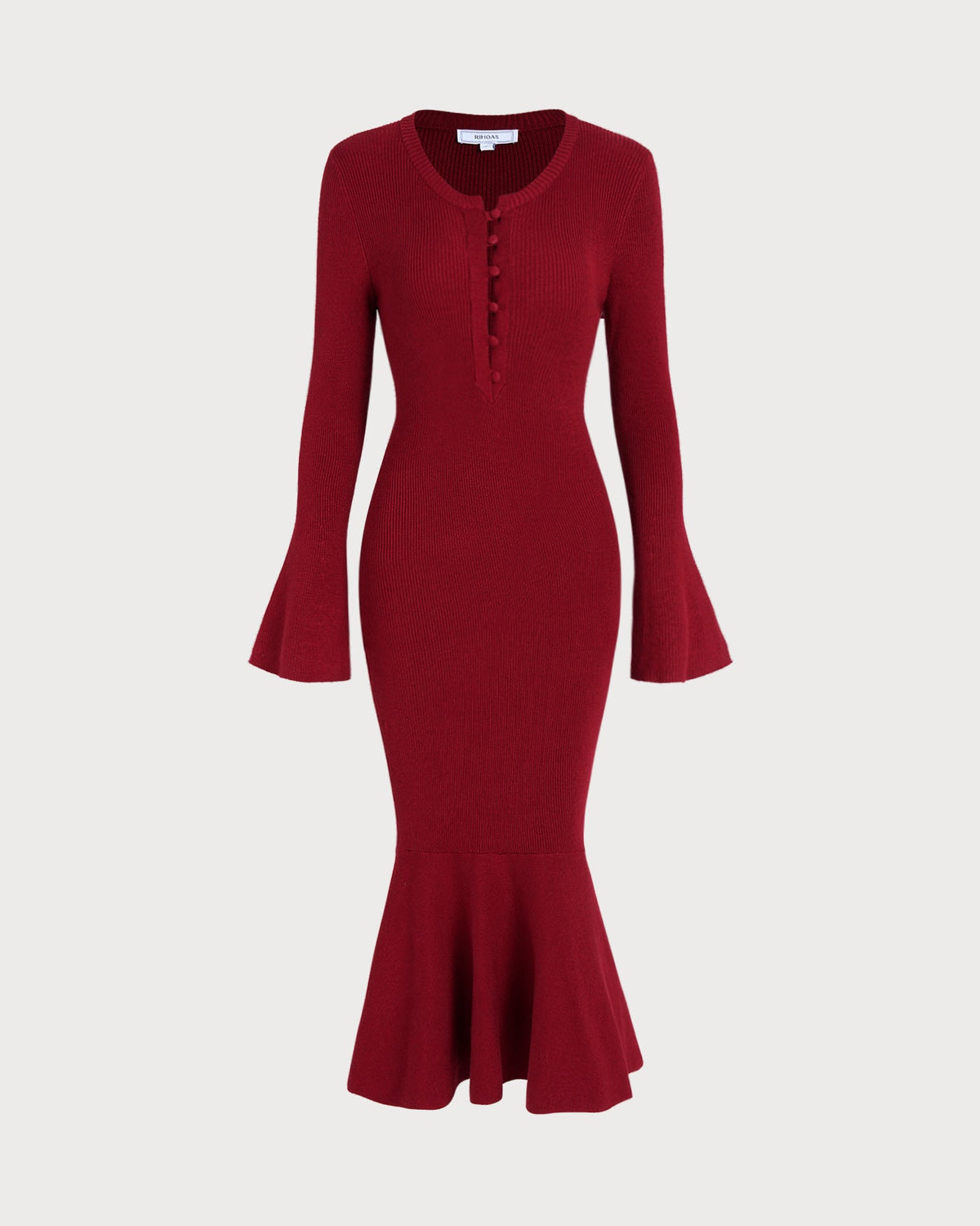 Wine Red Mermaid Sweater Dresses