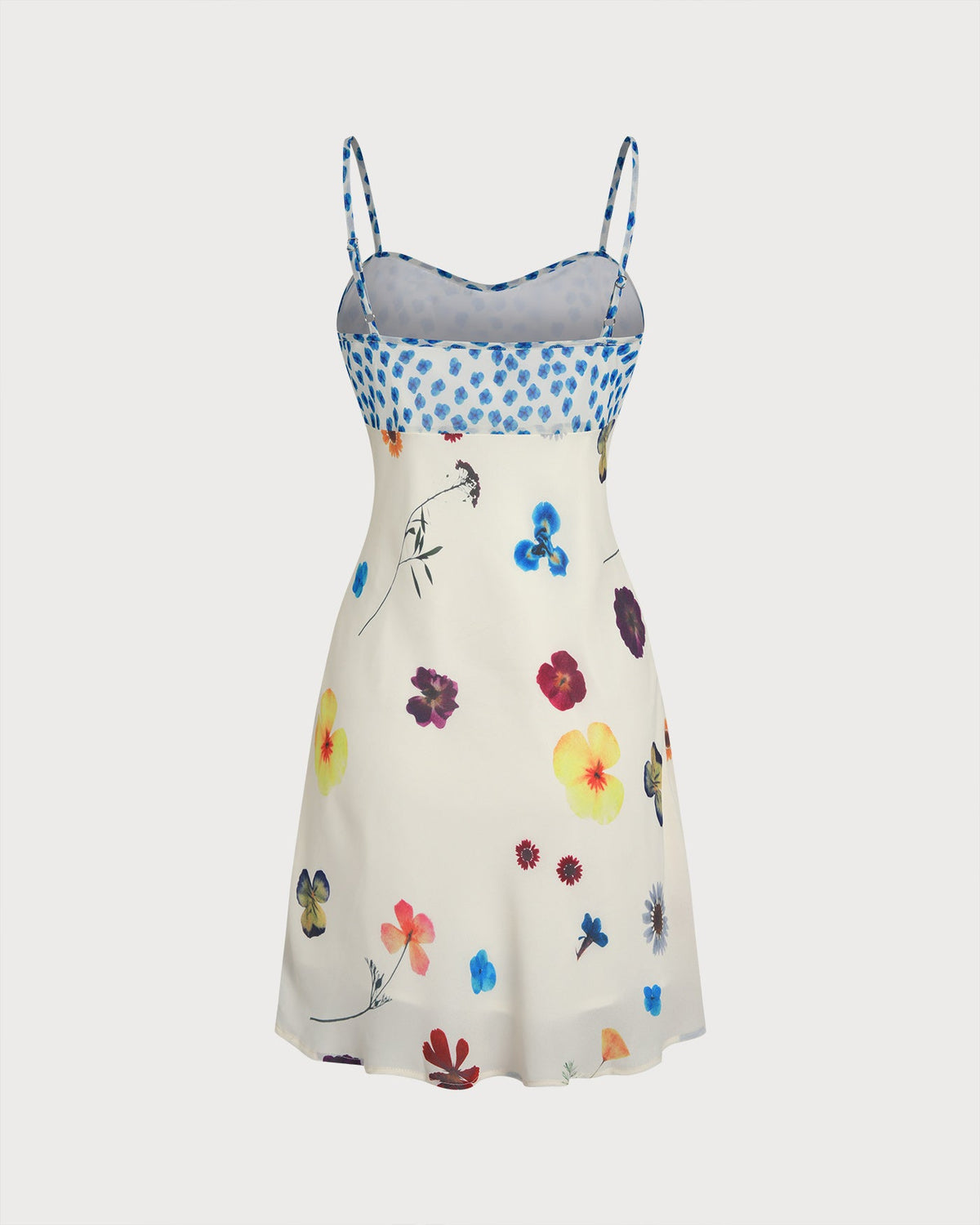 Apricot Floral A-Line Slip Mini Dress